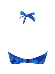 Pour Moi Blue Maui Longline Removable Cup Halter Bikini Top - Image 4 of 4