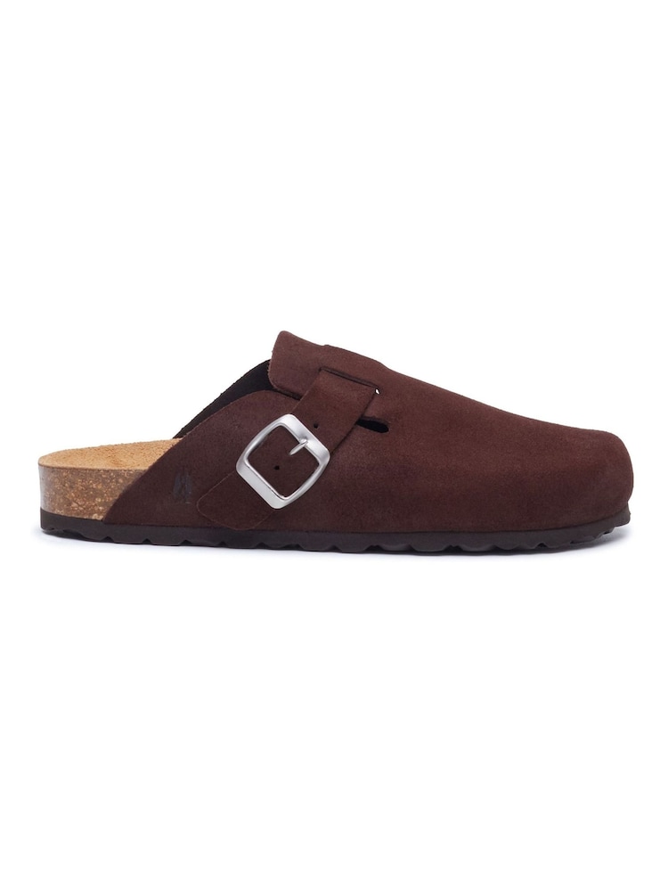Hush Puppies Brown Bailey Closed Toe Mules - Image 1 of 5 Hush Puppies Brown Bailey Closed Toe Mules - Image 1 of 5