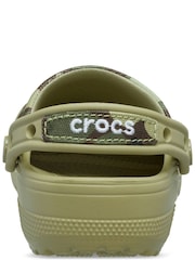 Crocs Green Classic Crafted Camo Clogs - Image 3 of 6