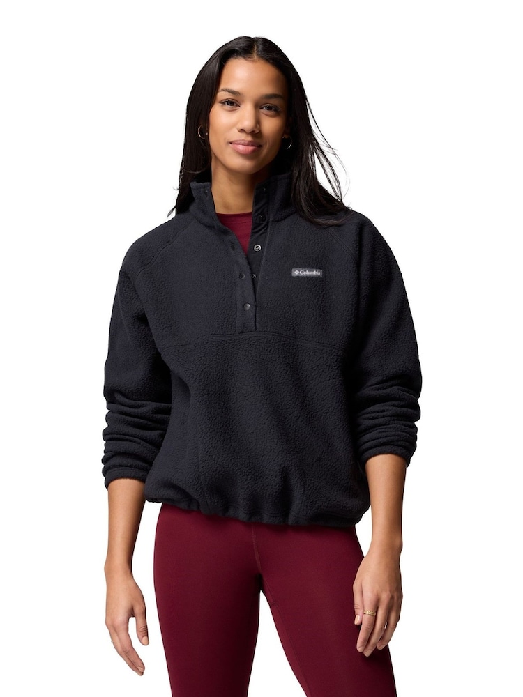 Columbia Black Jasper Ridge Pebbled Half Snap Fleece - Image 1 of 4 Columbia Black Jasper Ridge Pebbled Half Snap Fleece - Image 1 of 4