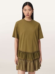 AllSaints Green Feyre Dress - Image 1 of 6