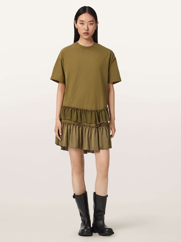 AllSaints Green Feyre Dress - Image 2 of 6 AllSaints Green Feyre Dress - Image 2 of 6