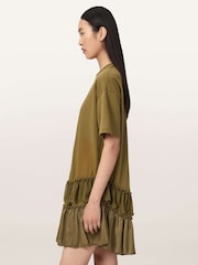 AllSaints Green Feyre Dress - Image 3 of 6