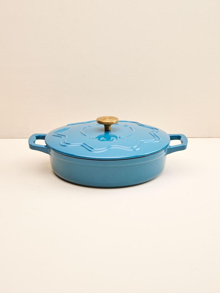 Judge Blue 28cm Enamelled Cast Iron Shallow Casserole - Image 1 of 6