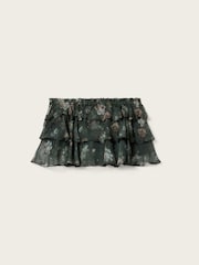 AllSaints Green Nyx Silk Skirt - Image 6 of 6
