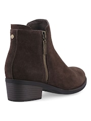 Hush Puppies Brown Ingrid Zip Boots - Image 3 of 4