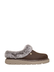 Skechers Brown Keepsakes Lite Cosy Blend Slippers - Image 1 of 3
