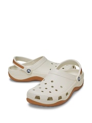Crocs White Classic Evo Gum Clogs - Image 3 of 5