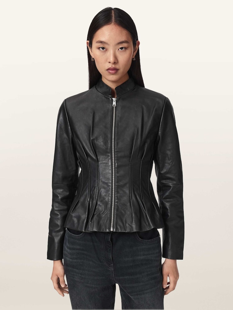 AllSaints Black Clo Jacket - Image 1 of 6 AllSaints Black Clo Jacket - Image 1 of 6