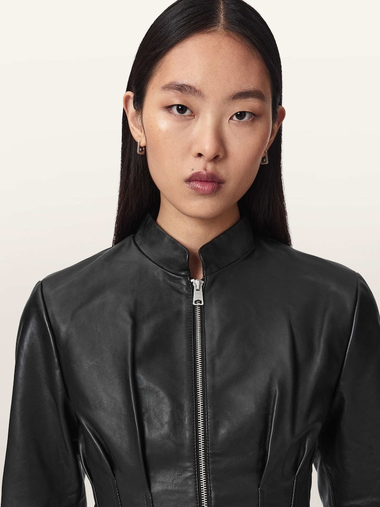 AllSaints Black Clo Jacket - Image 2 of 6 AllSaints Black Clo Jacket - Image 2 of 6