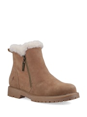 Hush Puppies Brown Hollis Zip Boots - Image 2 of 4