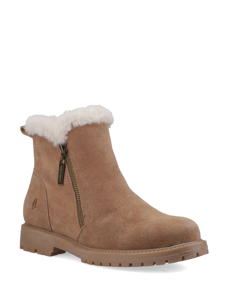 Hush Puppies Brown Hollis Zip Boots - Image 2 of 4 Hush Puppies Brown Hollis Zip Boots - Image 2 of 4