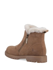 Hush Puppies Brown Hollis Zip Boots - Image 3 of 4