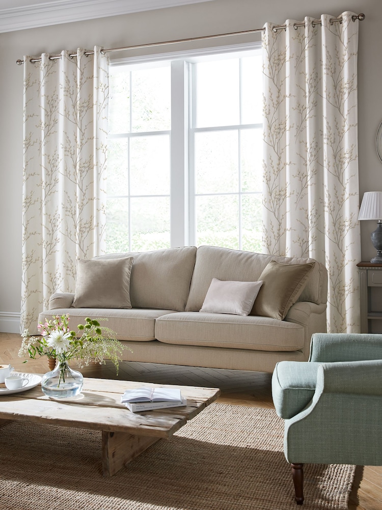 Laura Ashley Dove Grey Pussy Willow Made to Measure Curtains - Image 2 of 9