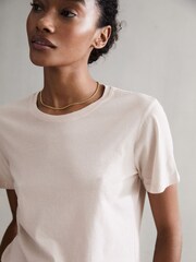 Reiss Pink Ginnie Cotton Garment Dyed T-Shirt - Image 5 of 5