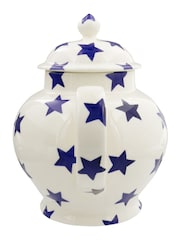 Emma Bridgewater Cream Blue Star 4 Mug Teapot - Image 3 of 4