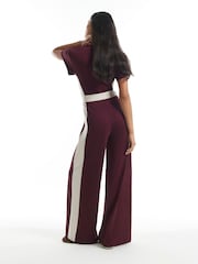 River Island Red Premium Colourblock Jumpsuit - Image 2 of 4