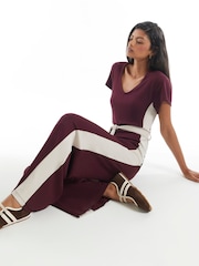 River Island Red Premium Colourblock Jumpsuit - Image 3 of 4