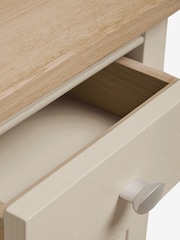 Stone Hampton Country Collection Luxe Painted Oak 3 Drawer Slim Hampton Bedside Table - Image 10 of 12