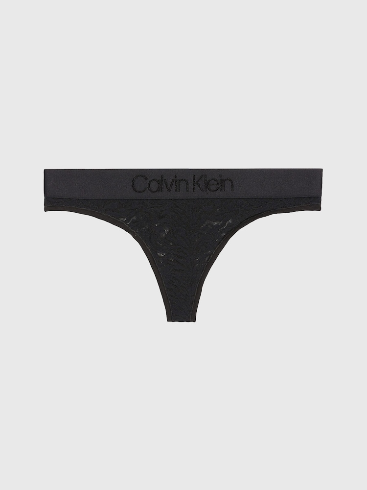 Calvin Klein Black Intrinsic Lace Thong - Image 4 of 4 Calvin Klein Black Intrinsic Lace Thong - Image 4 of 4