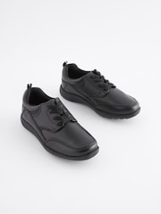 Noir - Chaussures School en cuir à lacets - Image 1 de 7