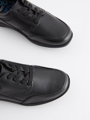 Noir - Chaussures School en cuir à lacets - Image 3 de 7