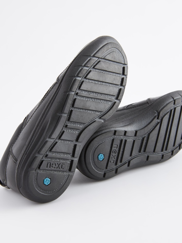Noir - Chaussures School en cuir à lacets - Image 6 de 6