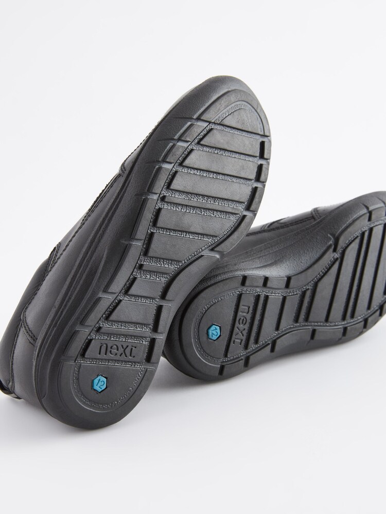 Noir - Chaussures School en cuir à lacets - Image 7 de 7