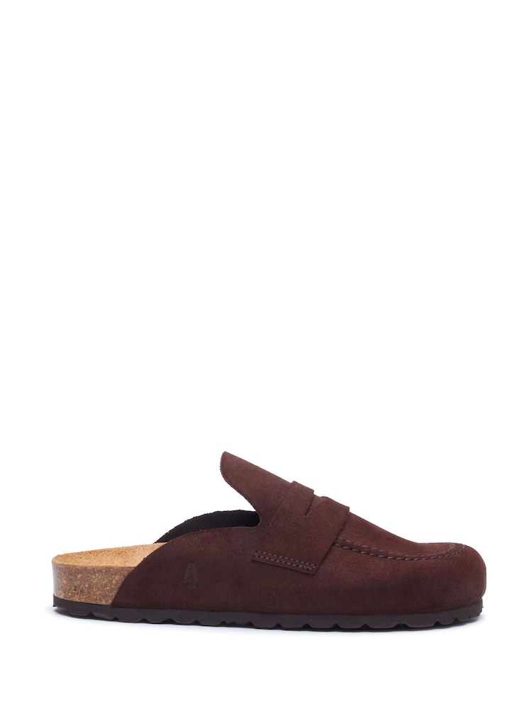 Hush Puppies Brown Briar Closed Toe Backless Loafers - Image 1 of 5 Hush Puppies Brown Briar Closed Toe Backless Loafers - Image 1 of 5