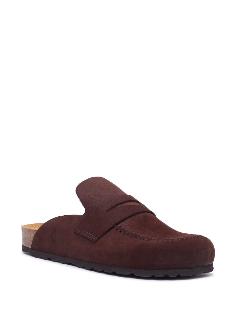 Hush Puppies Brown Briar Closed Toe Backless Loafers - Image 2 of 5 Hush Puppies Brown Briar Closed Toe Backless Loafers - Image 2 of 5