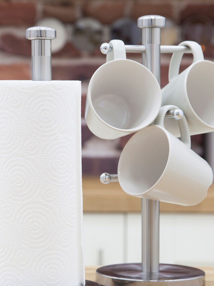 Morphy Richards Silver Mug Tree And Towel Holder Set - Image 1 of 5