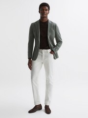 Reiss Chocolate Bray Suede Slip On Loafers - Image 2 of 5