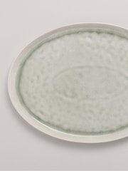 Stellar Soft Sage Bantham Stoneware Large Platter - Image 4 of 5