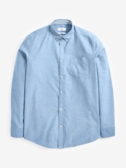 Light Blue Regular Fit Long Sleeve Oxford Shirt - Image 5 of 5