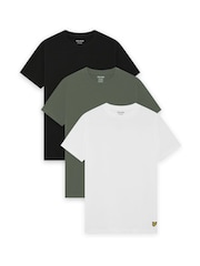 Lyle & Scott Black Loungewear T-Shirts 3 Pack - Image 1 of 5