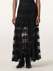 AllSaints Black Maggie Skirt - Image 1 of 7