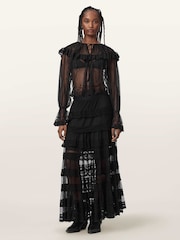 AllSaints Black Maggie Skirt - Image 2 of 7