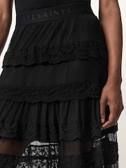 AllSaints Black Maggie Skirt - Image 3 of 7