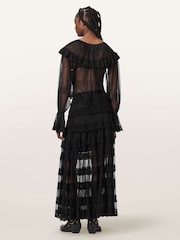 AllSaints Black Maggie Skirt - Image 6 of 7