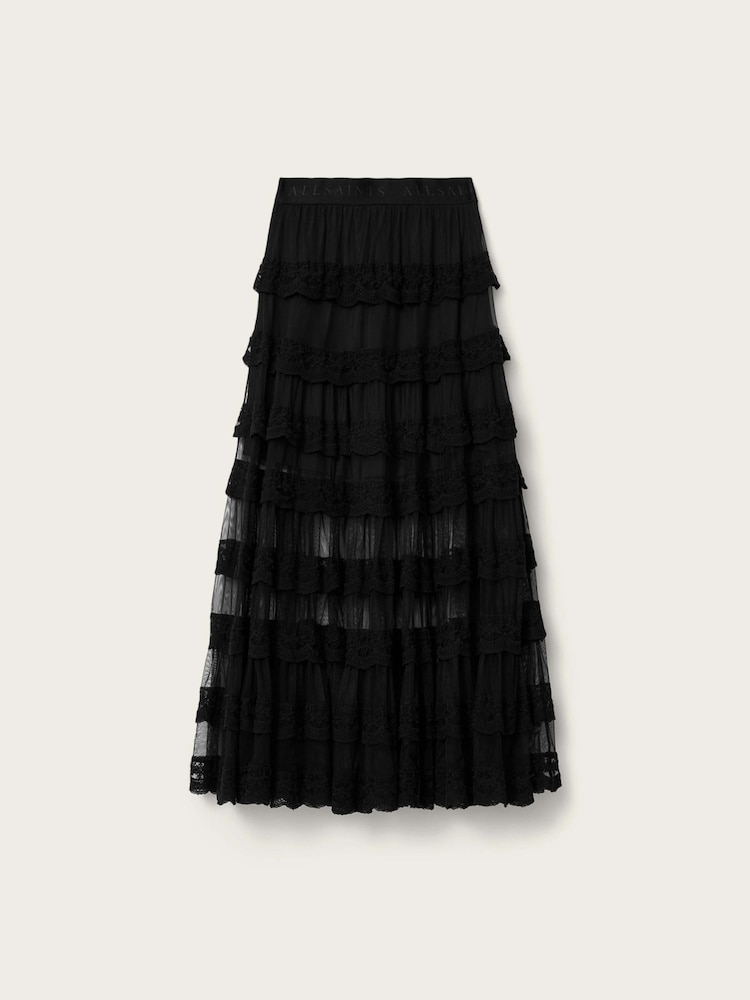 AllSaints Black Maggie Skirt - Image 7 of 7
