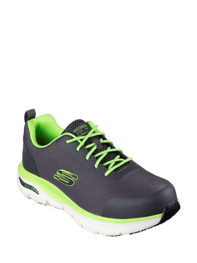 Gris - Zapatillas de deporte antideslizantes para hombre Work Arch Fit Ringstap de Skechers - Imagen 2 de 3 Gris - Zapatillas de deporte antideslizantes para hombre Work Arch Fit Ringstap de Skechers - Imagen 2 de 3