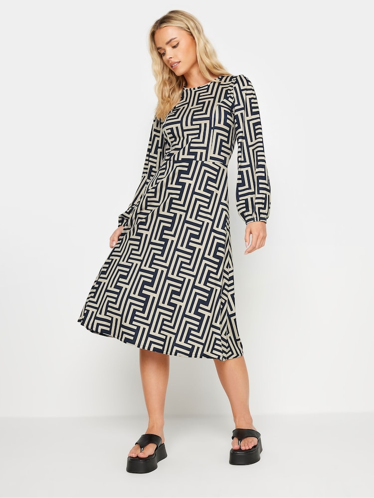 Natur - Pixiegirl Petite langärmliges Midikleid mit Floralmuster - Bild 2 von 5