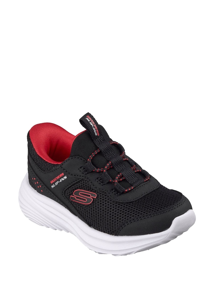 Skechers Black/Red Bounder Pro Trainers - Image 2 of 3