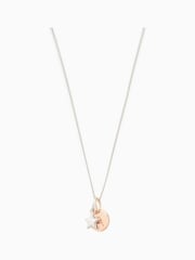 Sterling Silver Rose Gold Plated Star Initial Necklace - Image 1 of 4