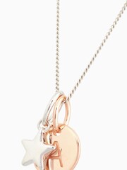 Sterling Silver Rose Gold Plated Star Initial Necklace - Image 2 of 4