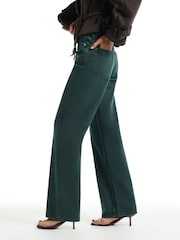 River Island Green Relaxed Fit Straight Leg Jeans - Image 2 of 4