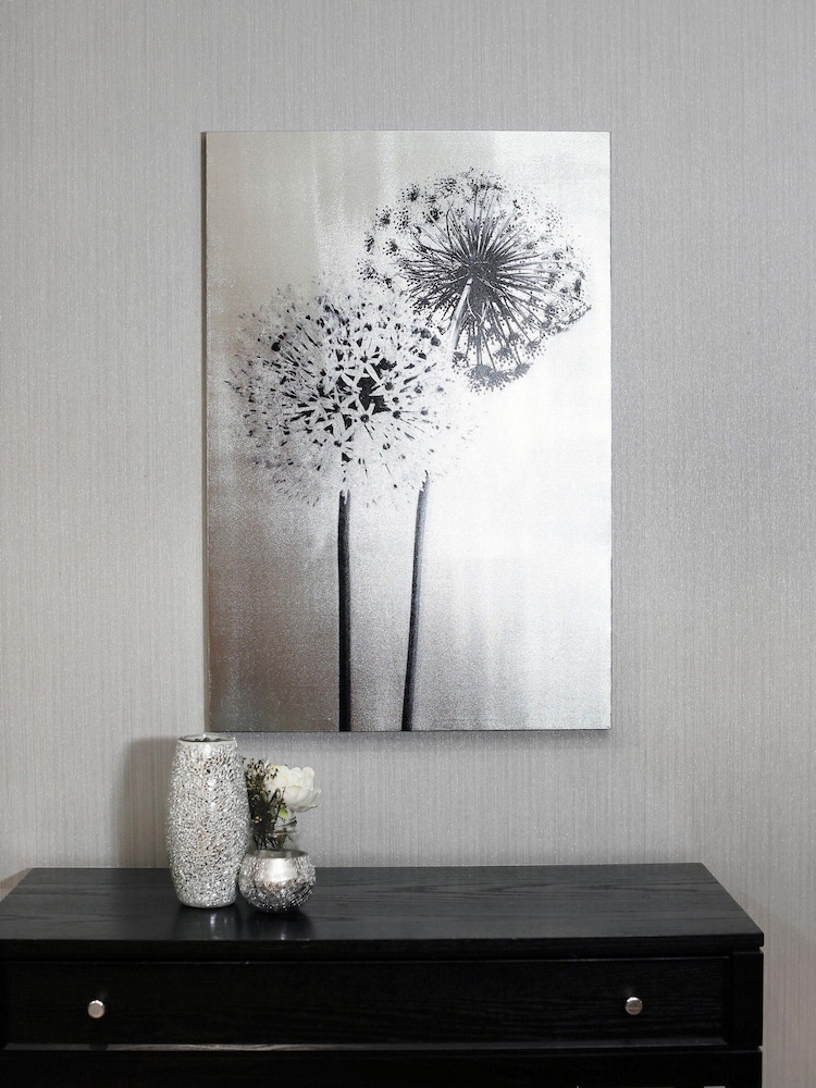 Arthouse Silver Metallics Aliums Canvas - Image 1 of 4