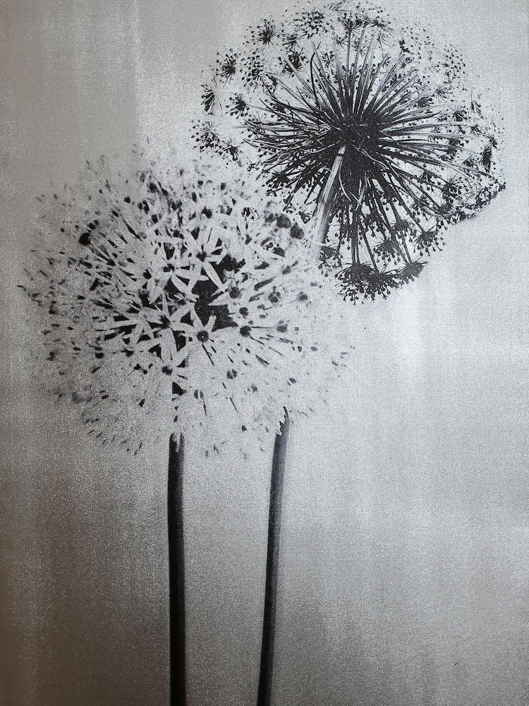Arthouse Silver Metallics Aliums Canvas - Image 2 of 4