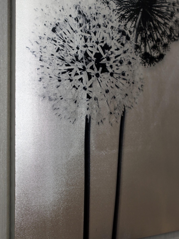 Arthouse Silver Metallics Aliums Canvas - Image 4 of 4