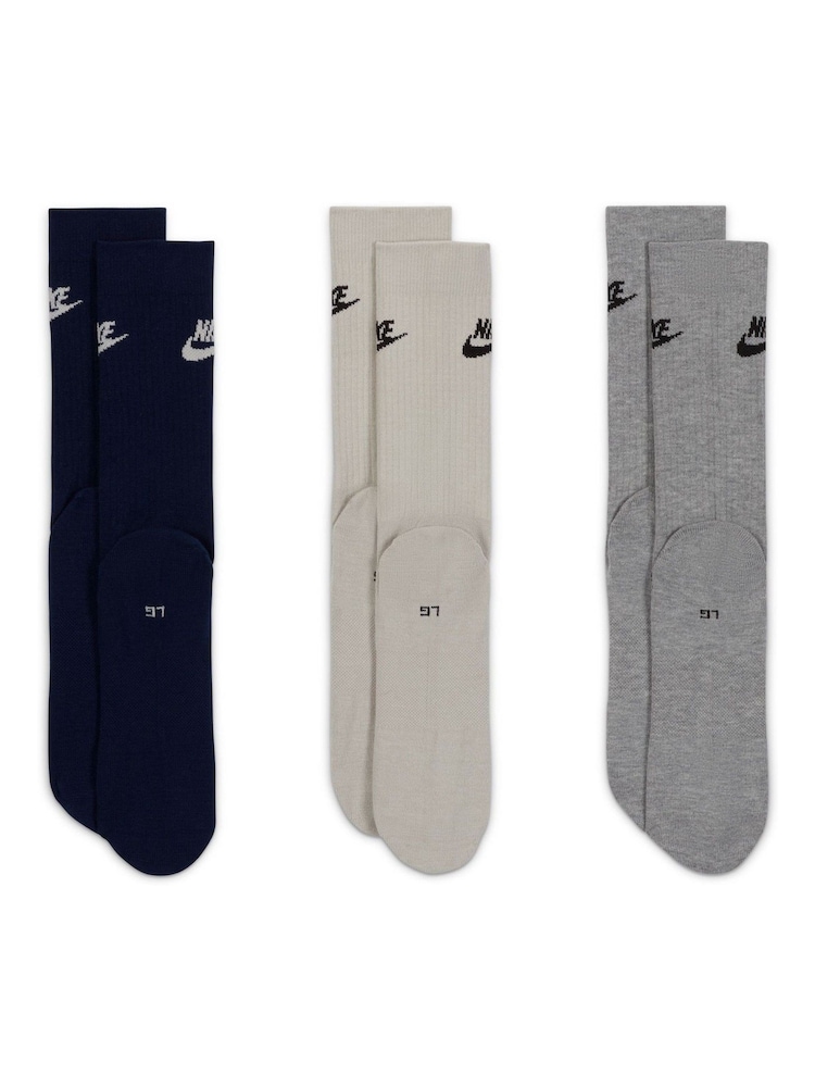 Nike Natural Everyday Essential Socks 3 Pack - Image 3 of 4